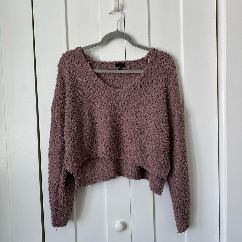 Debut Chunky yarn Sweater, Mauve pink, S
